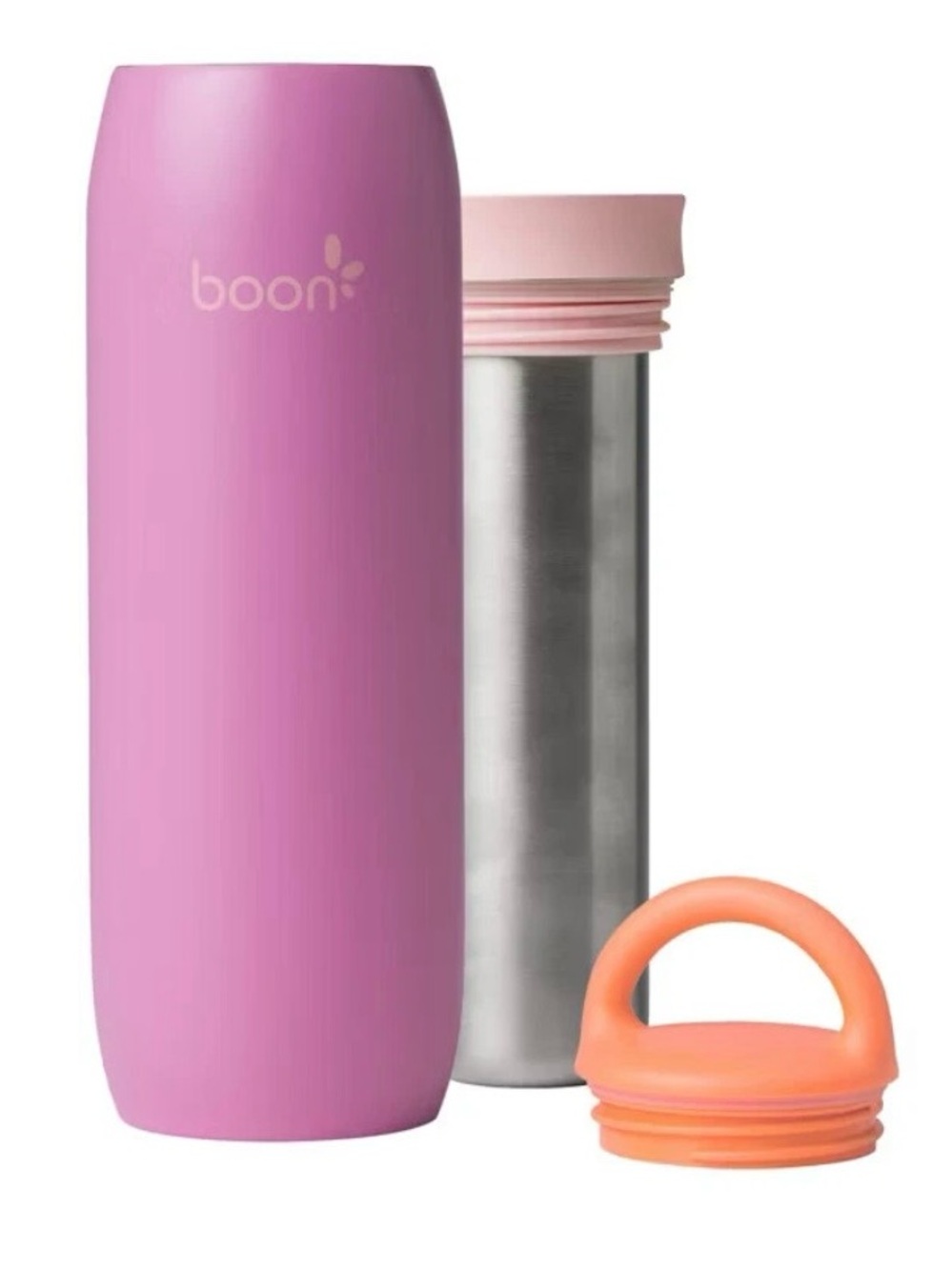 Boon Frosh Portable Stainless Steel Milk Chiller Pink 24 fl oz